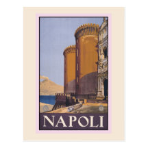 Vintage Litho Travel ad Naples Italy Postcards