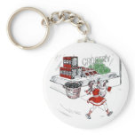 Vintage Little Girl Grocery Shopping keychains