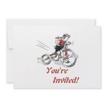 Vintage Little Girl on Tricycle Custom Invite