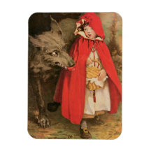 Vintage Little Red Riding Hood Jessie Wilcox Smith Vinyl Magnet