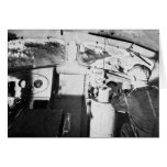 Vintage Locomotive Engineer Inside the Cab Greeting Cards
