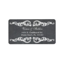 Vintage Look Chalkboard Wedding Address Labels