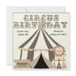 Vintage Look Custom Circus Birthday Invitation