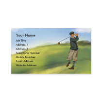 Vintage look Golfer Golf Business cards