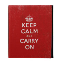 Vintage-Look Keep Calm and Carry On iPad Case
