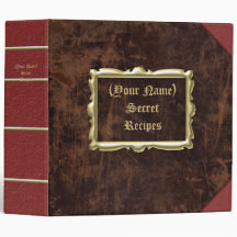 Vintage Look Personalized 2" Recipe Binder