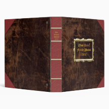 Vintage Look Personalized Photo Album or Genealogy Vinyl Binders