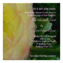 Vintage Look Rose Wedding Invitations invitations