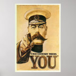 Vintage Lord Kitchener Poster Print