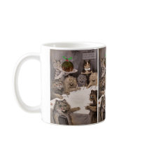 Vintage Louis Wain Cat Christmas Party Mug