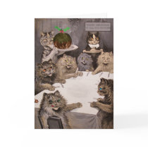 Vintage Louis Wain Cats Christmas Party Card