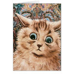 Vintage Louis Wain Wallpaper Cat Card