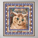 Vintage Louis Wain Wallpaper Cat Poster Print