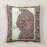 Vintage Louis Wain Wallpaper Cat Throw Pillow