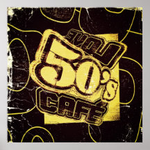 Vintage Love 50's Cafe - Poster