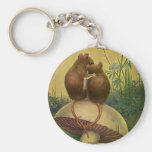 Vintage Love and Romance Animals, Field Mice Key Chain