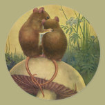 Vintage Love and Romance Animals, Field Mice stickers