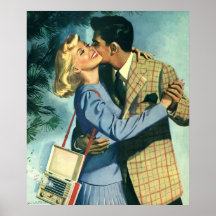 Vintage Love and Romance, Christmas Dance Posters