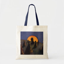 Vintage Love and Romance, Harvest Moonlight Tote Bags