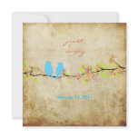 Vintage love birds/colourful blossoms