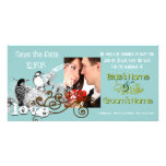 Vintage Love Birds Save the Date  Your Photo Picture Card