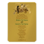Vintage Love Birds Wedding Invitation
