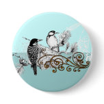 Vintage Love Birds Wedding Invitation buttons