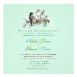 Vintage Love Birds Wedding Invitation White Notes
