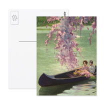 Vintage Love in a Canoe Post Cards