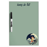 Vintage Love in the Surf; Romantic Kiss by Beach Dry-Erase Whiteboards