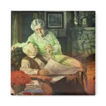 Vintage Love is Forever; Grandparents in Love Magnet