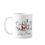 Vintage love letter coffee mugs