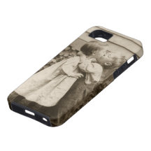 Vintage Love Romance, Children Kissing, First Kiss iPhone 5 Cases
