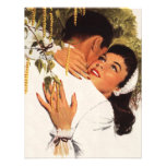 Vintage Love Romance, Couple in a Loving Embrace Personalised Invites
