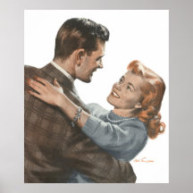 Vintage Love Romance Newlyweds Shall We Dance? Poster