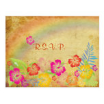 Vintage Luau RSVP postcards, for 5x7 invites
