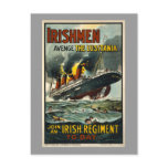 Vintage Lusitania Poster  (Irish Recruiting) Postcard