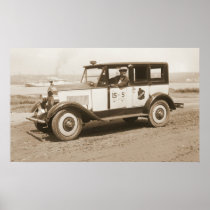 Vintage Luxor Taxi Poster