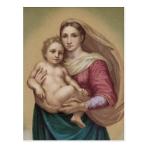 Vintage Madonna And Child Postcards