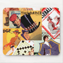 Vintage Magazine Montage Mousepads