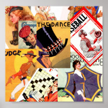 Vintage Magazine Montage Print