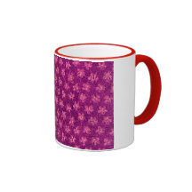 Vintage Magenta Violets Coffee Mugs