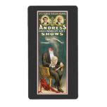 Vintage Magician, Andress Poster Custom Shipping Labels