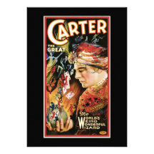 Vintage Magician Carter the Great Announcements