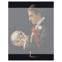 Vintage Magician Thurston holding a Human Skull Personalized Flyer