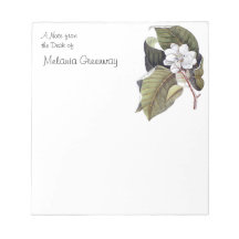 Vintage Magnolia Southern Style Personalized Notes Notepads