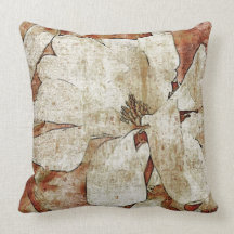Vintage magnolia toss pillow