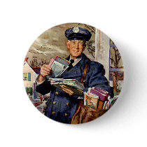 Vintage Mailman Delivering Letters Pin