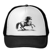 Vintage Majestic Horse Engraving Mesh Hats