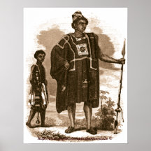 Vintage Mandingo Chief & sword bearer-Liberia Posters